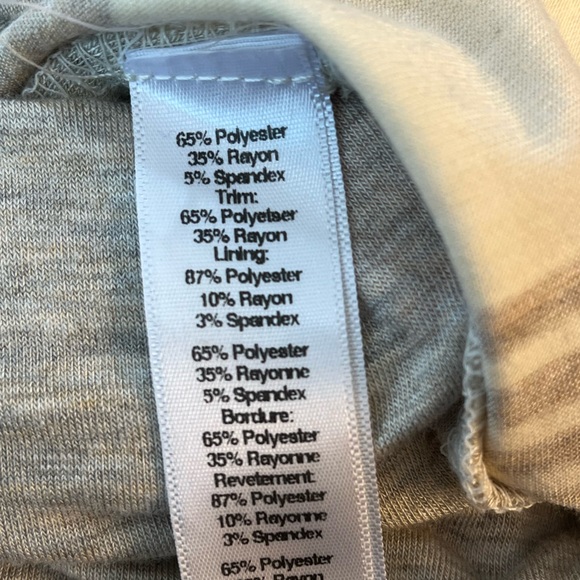 Anthropologie Gray Ivory Orange Striped Short Sleeve Shift Tunic Dress Size S - Picture 7 of 8